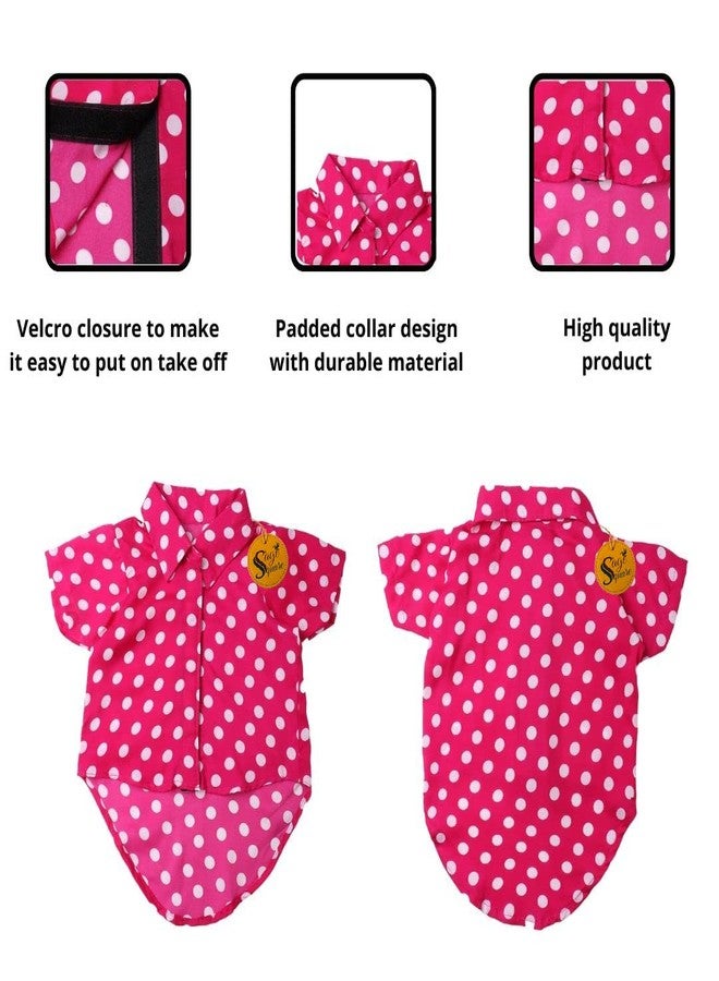 Sage Square Crazy Printed Dog Shirt, Trending Dog Shirt, Ultra Soft & Light Weight, Comfortable & Breathable Dog Apparel, Trendy Outfit (Large - 20 inch) (Polka Pink) - Image 4